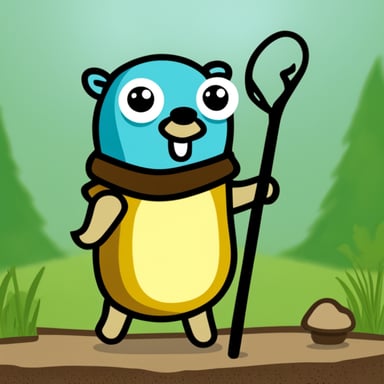 Go Blue Gopher as skinny gopher.