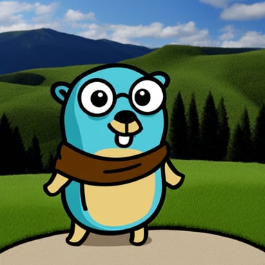 Go Blue Gopher as skinny gopher.
