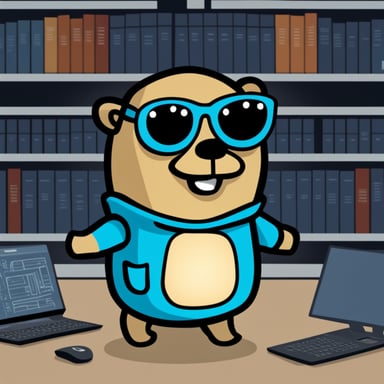 Go Blue Gopher as the architecture and backend guru