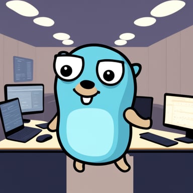 Go Blue Gopher as the architecture and backend guru