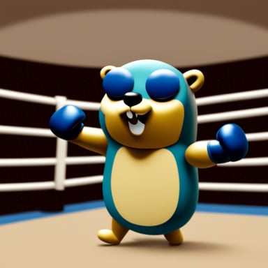 Go Blue Gopher does boxing.