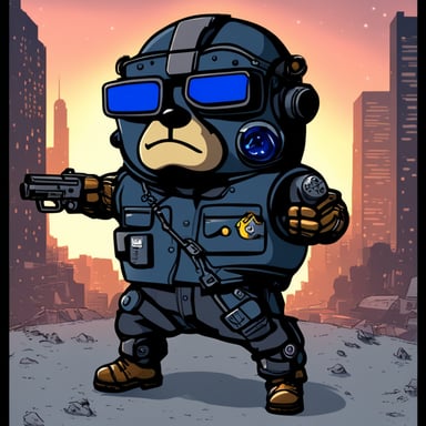 Go Blue Gopher as the Terminator saving John Connor.