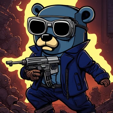 Go Blue Gopher as the Terminator saving John Connor.