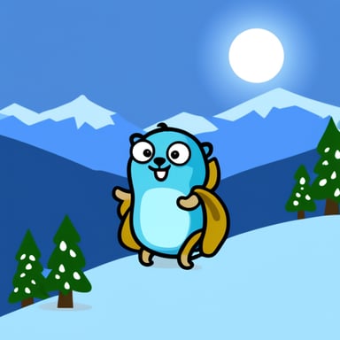 Go Blue Gopher on mountain