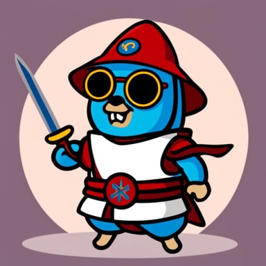 Go Blue Gopher as a Samurai.