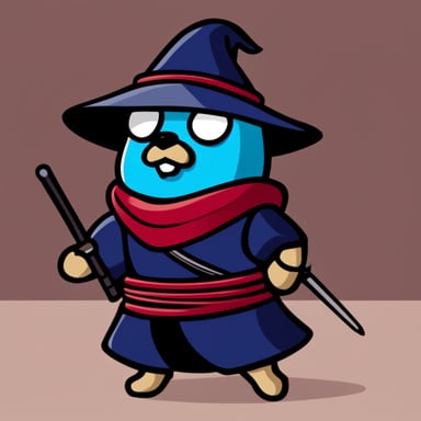 Go Blue Gopher as a Samurai.
