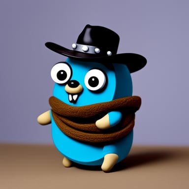 Go Blue Gopher as a real cowboy.