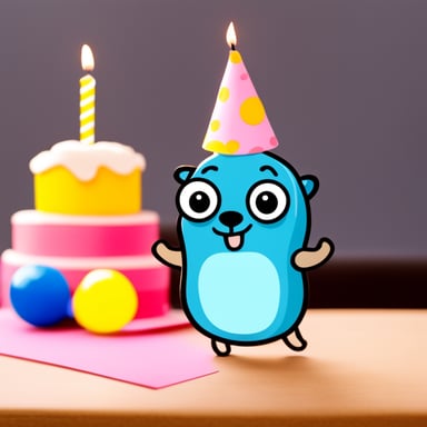 Go Blue Gopher is having a birthday celebration.