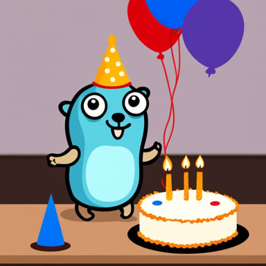 Go Blue Gopher is having a birthday celebration.