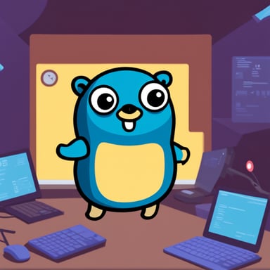 Go Blue Gopher as Cyber Gopher