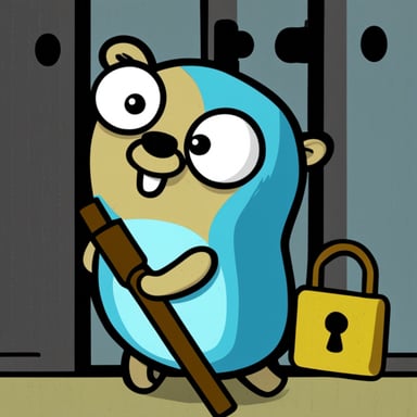 Go Blue Gopher in a lock