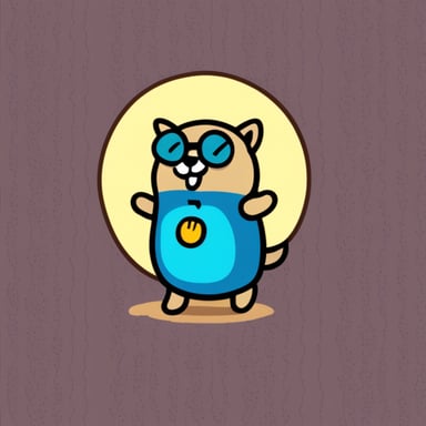 Go Blue Gopher as a cat.
