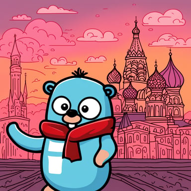 Go Blue Gopher explores Russia.