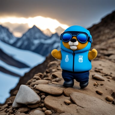 Go Blue Gopher with gorpcore style on the Everest.