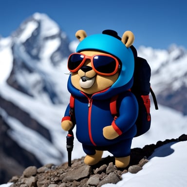 Go Blue Gopher with gorpcore style on the Everest.