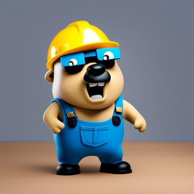 Angry builder go blue gopher