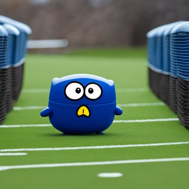 Overturned go blue gopher.