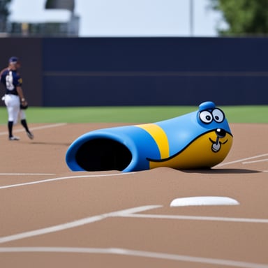 Overturned go blue gopher.