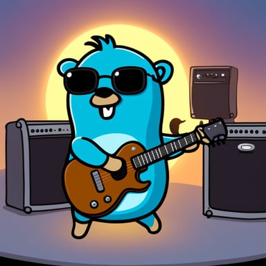 Go Blue Gopher rocks out to metal music.