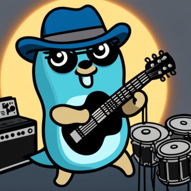 Go Blue Gopher rocks out to metal music.