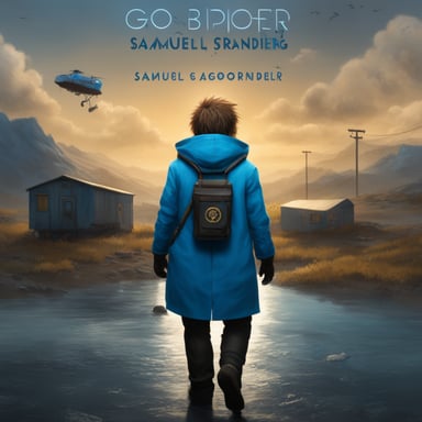 Go Blue Gopher as Samuel Porter Bridges from Death Stranding explores the adventurous world, delivering essential supplies and connecting isolated communities, embodying the spirit and determination of Go Blue Gopher.