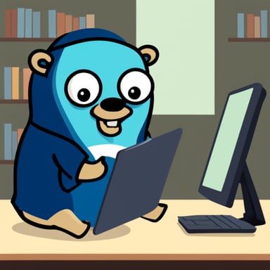 Go Blue Gopher is learning Java.