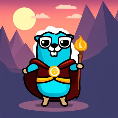 Go Blue Gopher as Zeus.