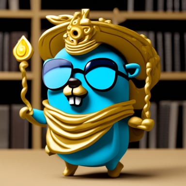 Go Blue Gopher as Zeus.