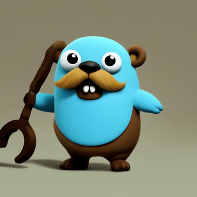 Go Blue Gopher as Mimir from the God of War game.