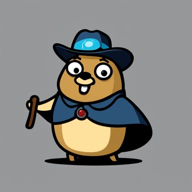 Go Blue Gopher as an old and fat character.