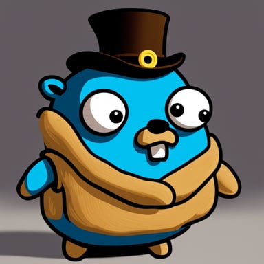 Go Blue Gopher as an old and fat character.