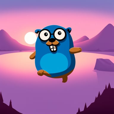 Go Blue Gopher as an old and fat character.