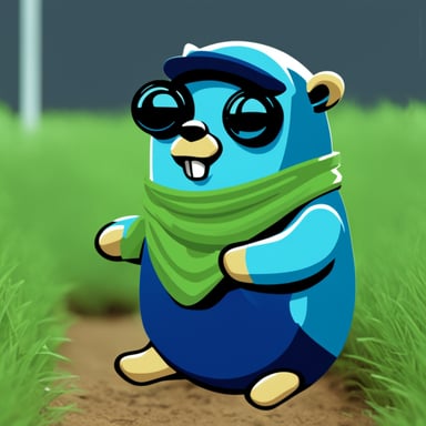 Go blue gopher as crypto gopher.
