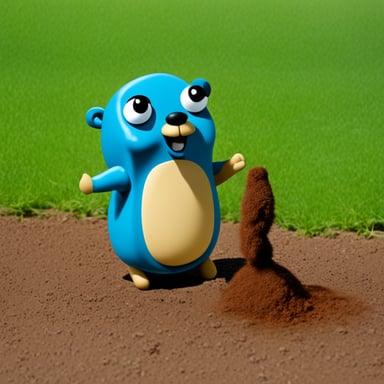 Go Blue Gopher manages three colored gophers.