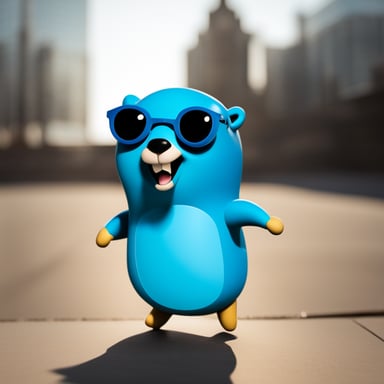 Monday morning, go blue gopher starts its day with enthusiasm.