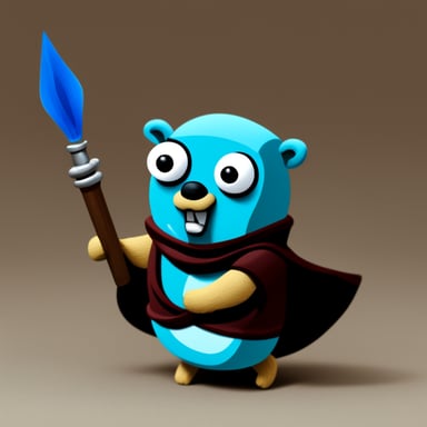 Go blue gopher with maces.