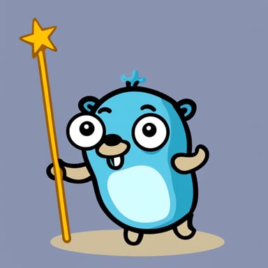 Go blue gopher with maces.