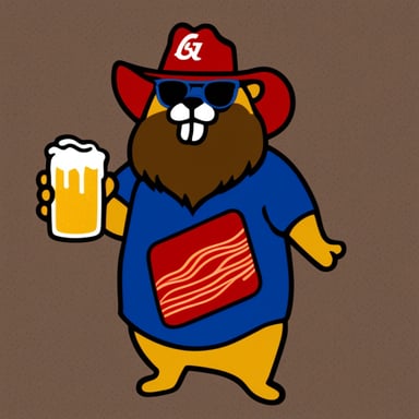 Go Blue Gopher with a beard and a beer belly.