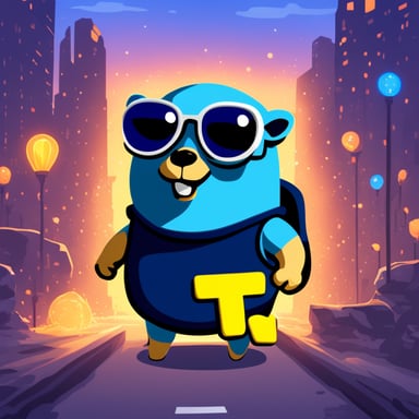 Go Blue Gopher in Ozon Tech