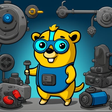 Go Blue Gopher in Ozon Tech