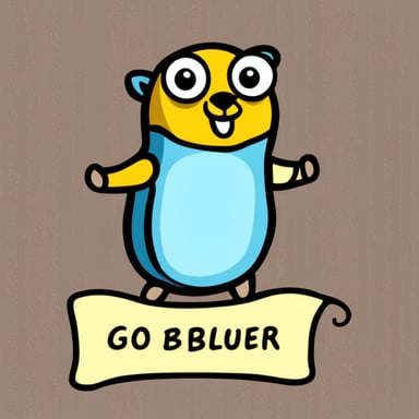 Go Blue Gopher with banner
