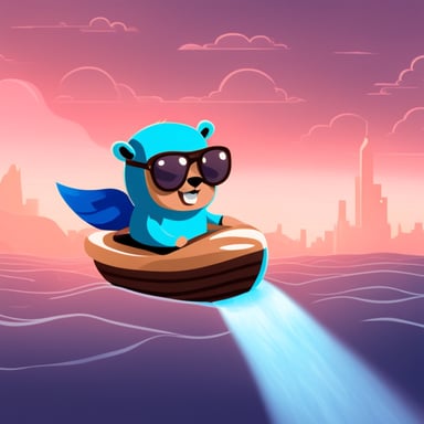 Go Blue Gopher in fintech Ozon.