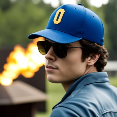 Go Blue Gopher as Dylan O'Brien in a shot from the movie Mercenary.