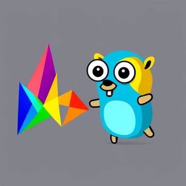 Go Blue Gopher with a prism