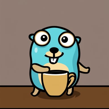 Go Blue Gopher loves coffee so much.
