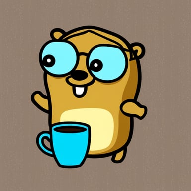 Go Blue Gopher loves coffee so much.