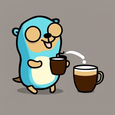 Go Blue Gopher loves coffee so much.