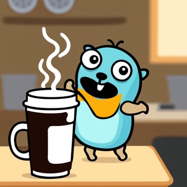 Go Blue Gopher loves coffee so much.