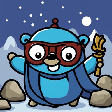 Go Blue Gopher as Happy Buddha Gopher