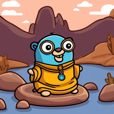 Go Blue Gopher as Happy Buddha Gopher